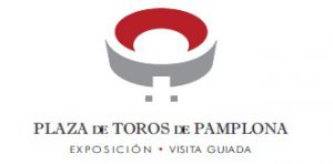 Logotipo con imagen de la plaza de toros de Pamplona.
